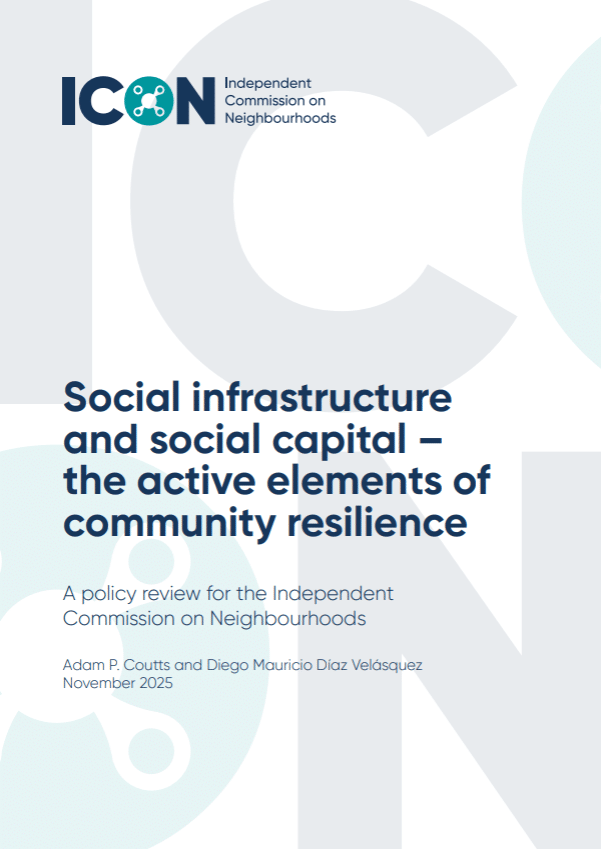 Social infrastructure and social capital – the active elements of community resilience